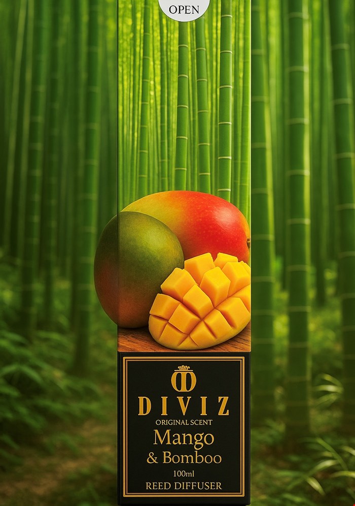 دیفیوزر خوش بو کننده هوا 100میل diviz رایحه Mango & Bamboo
